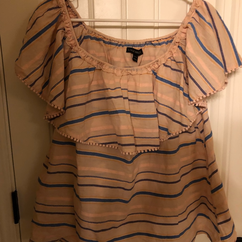 Lane  Bryant linen striped top. Size 14/16.